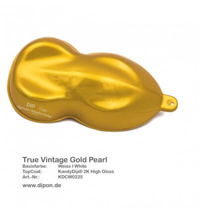 KandyDip® True Vintage Gold Pearl Matt (KandyDip® RAL 9003 Basis/Basecoat)