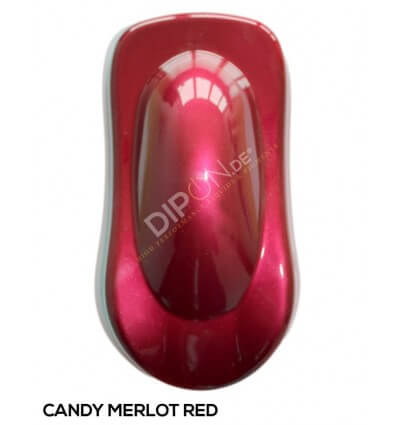 KandyDip® Candy Merlot Red Matt + 2K High Gloss (Schwarze Basis + True Aluminium Silver + Candy Merlot Red)
