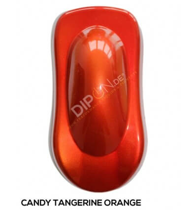 KandyDip® Candy Tangerine Orange Matt + 2K High Gloss (Schwarze Basis + True Aluminium Gold + Candy Tangerine Orange)